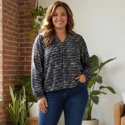 ZbyZ Dame Bluse - Navy Combo
