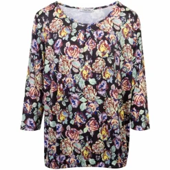 ZbyZ Dame Bluse - Print 56 Flowers