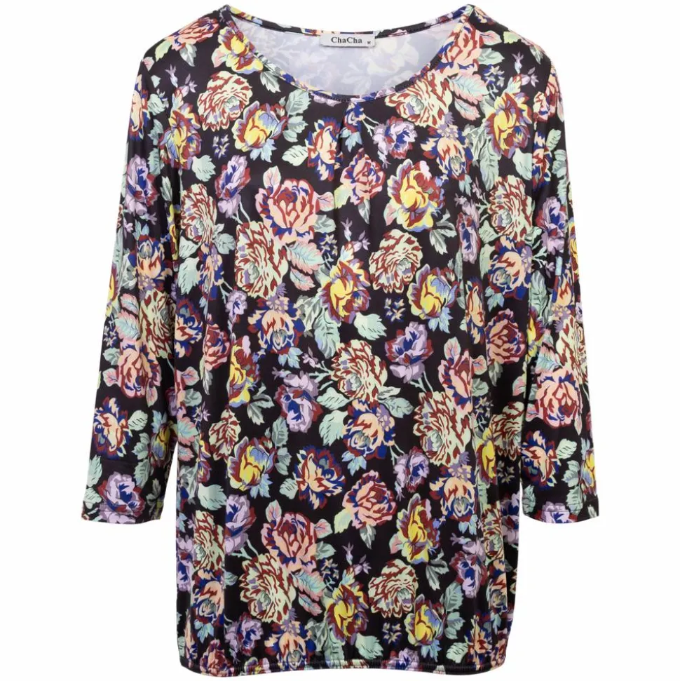 ZbyZ Dame Bluse - Print 56 Flowers