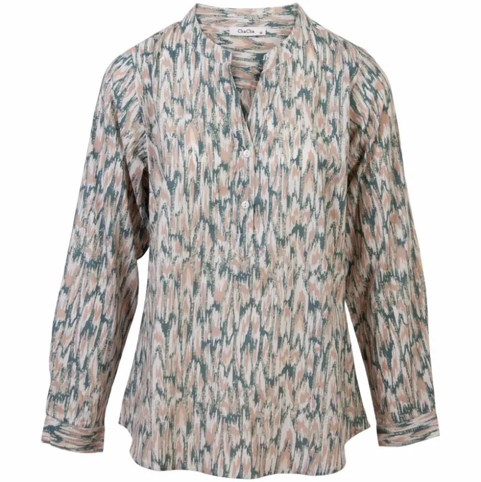 ZbyZ Dame Bluse Plus Size - LIght Green