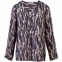 ZbyZ Dame Bluse Plus Size - Navy