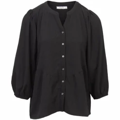 ZbyZ Dame Bluse Plus Size - Black