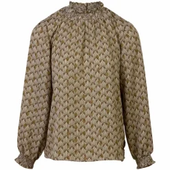 ZbyZ Dame Bluse Plus Size - Brown