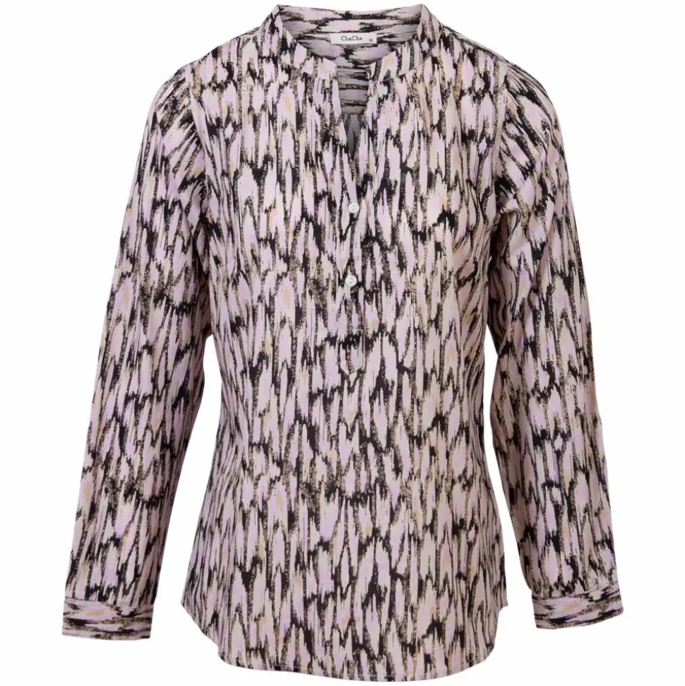 ZbyZ Dame Bluse Plus Size - Light Pink