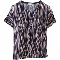 ZbyZ Dame Bluse Plus Size - Navy