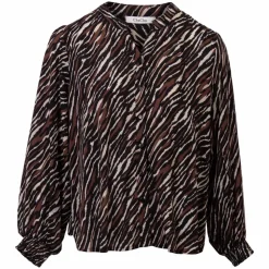 ZbyZ Dame Bluse Plus Size - Animal