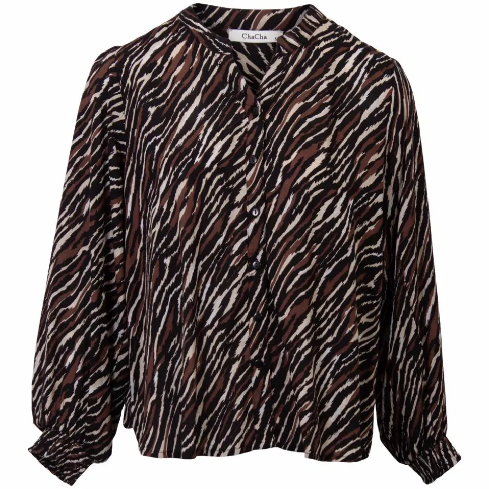 ZbyZ Dame Bluse Plus Size - Animal