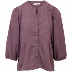 ZbyZ Dame Bluse Plus Size - Plum
