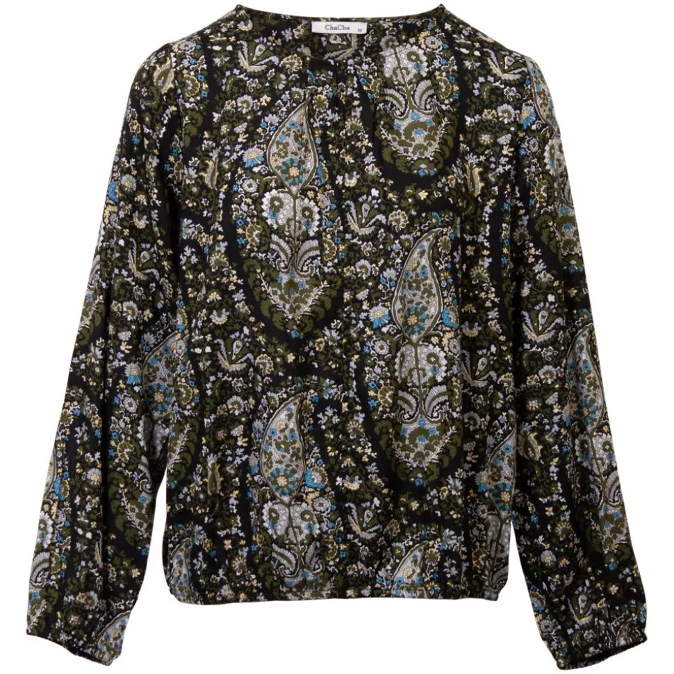 ZbyZ Dame Bluse Plus Size - Green