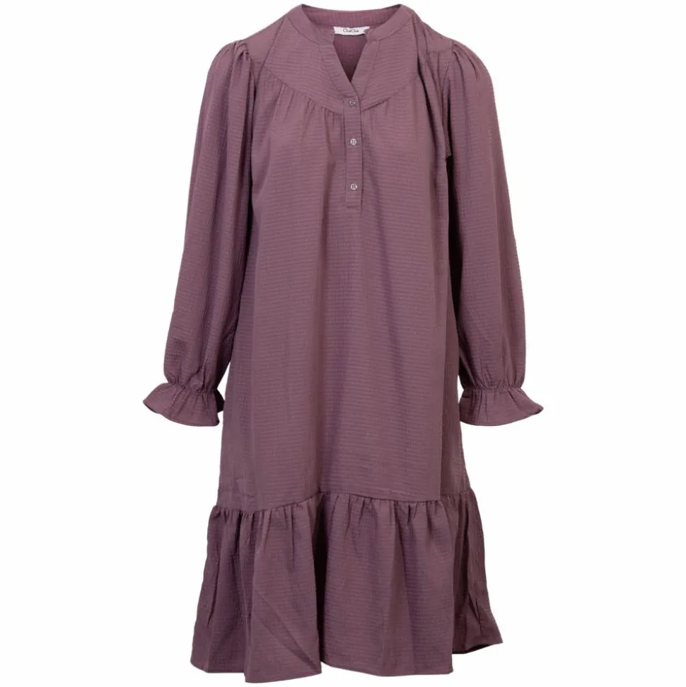ZbyZ Dame Kjole Plus Size - Plum