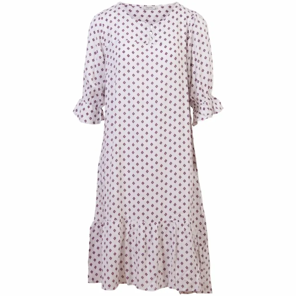 ZbyZ Dame Kjole Plus Size - White