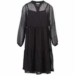 ZbyZ Dame Kjole Plus Size - Black