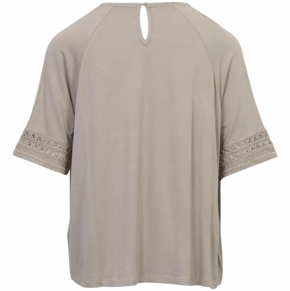 ZbyZ Dame Kortærmet bluse - Beige