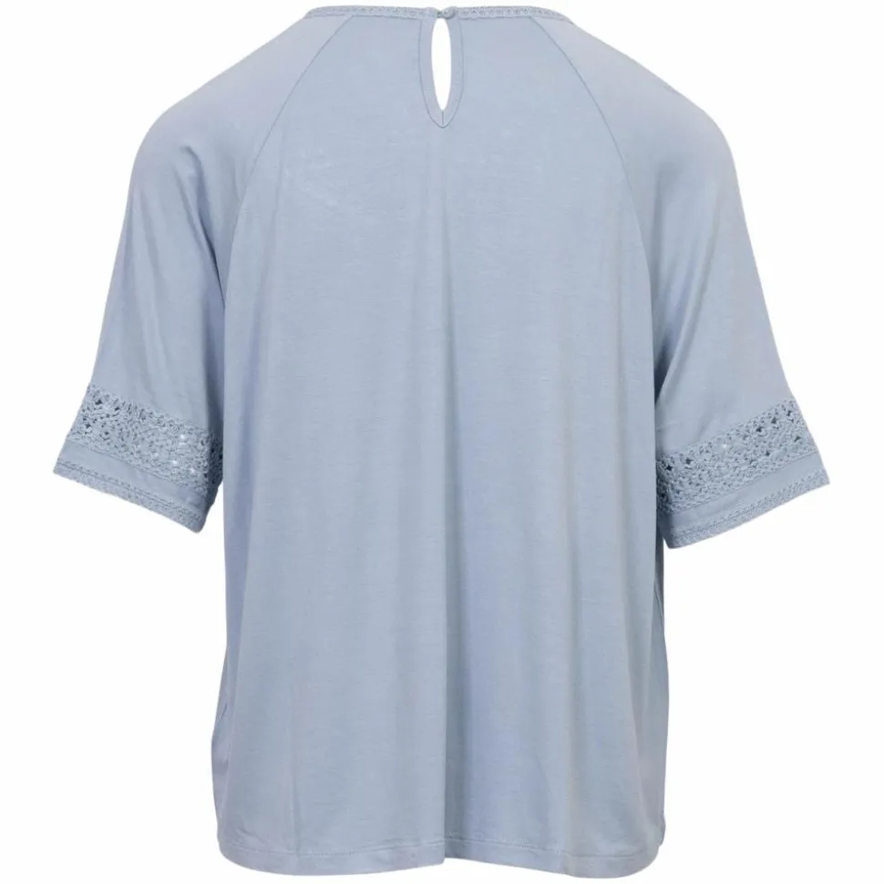 ZbyZ Dame Kortærmet bluse - Light blue