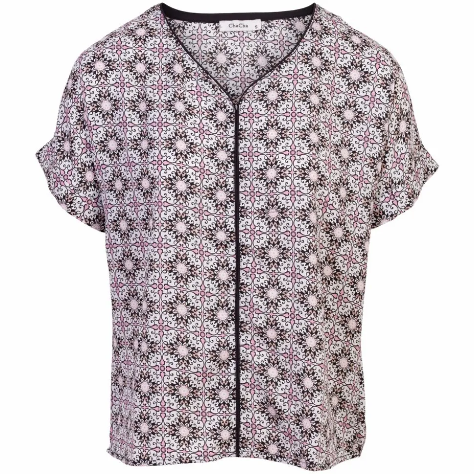 ZbyZ Dame Kortærmet bluse Plus Size - W-123