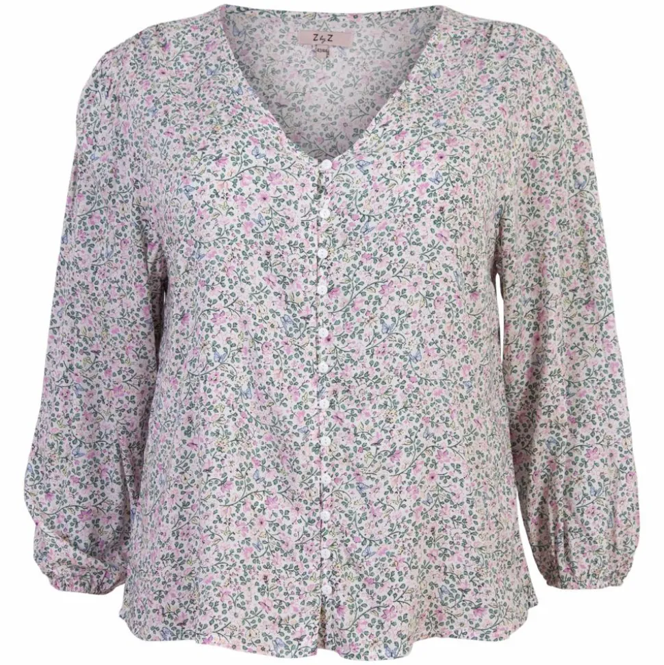 ZbyZ Dame Skjorte Plus Size - Pink