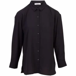 ZbyZ Dame Skjorte Plus Size - Black