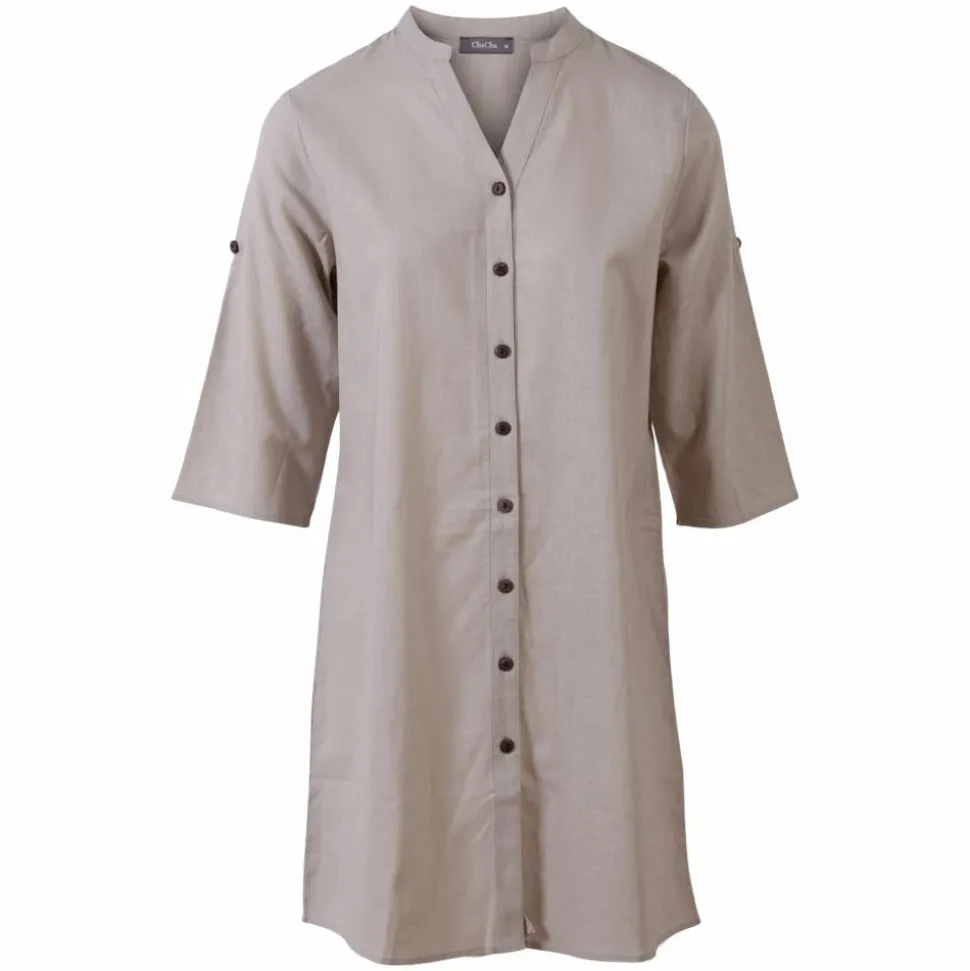 ZbyZ Dame Tunika Plus Size - Beige